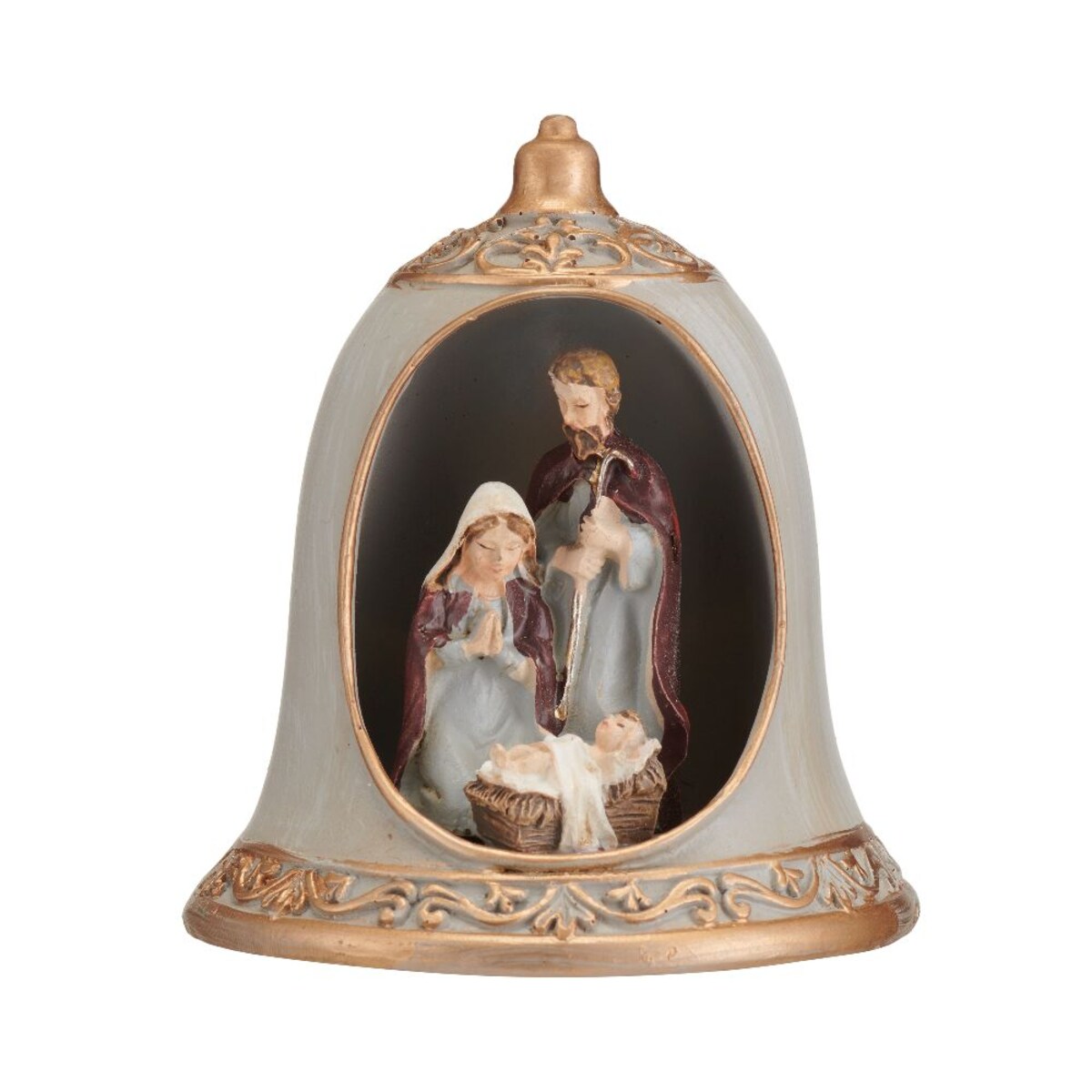 VILLA ITALIA Szopka bożonarodzeniowa LED Dzwonek 9 cm HOLY FAMILY