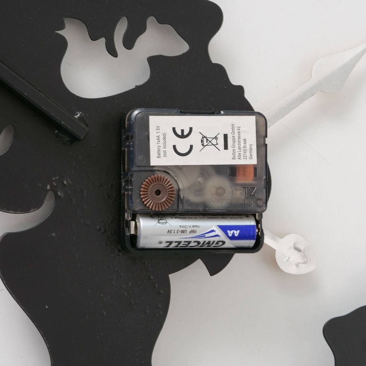 Zegar ścienny Union, metalowy ze złotymi wskazówkami