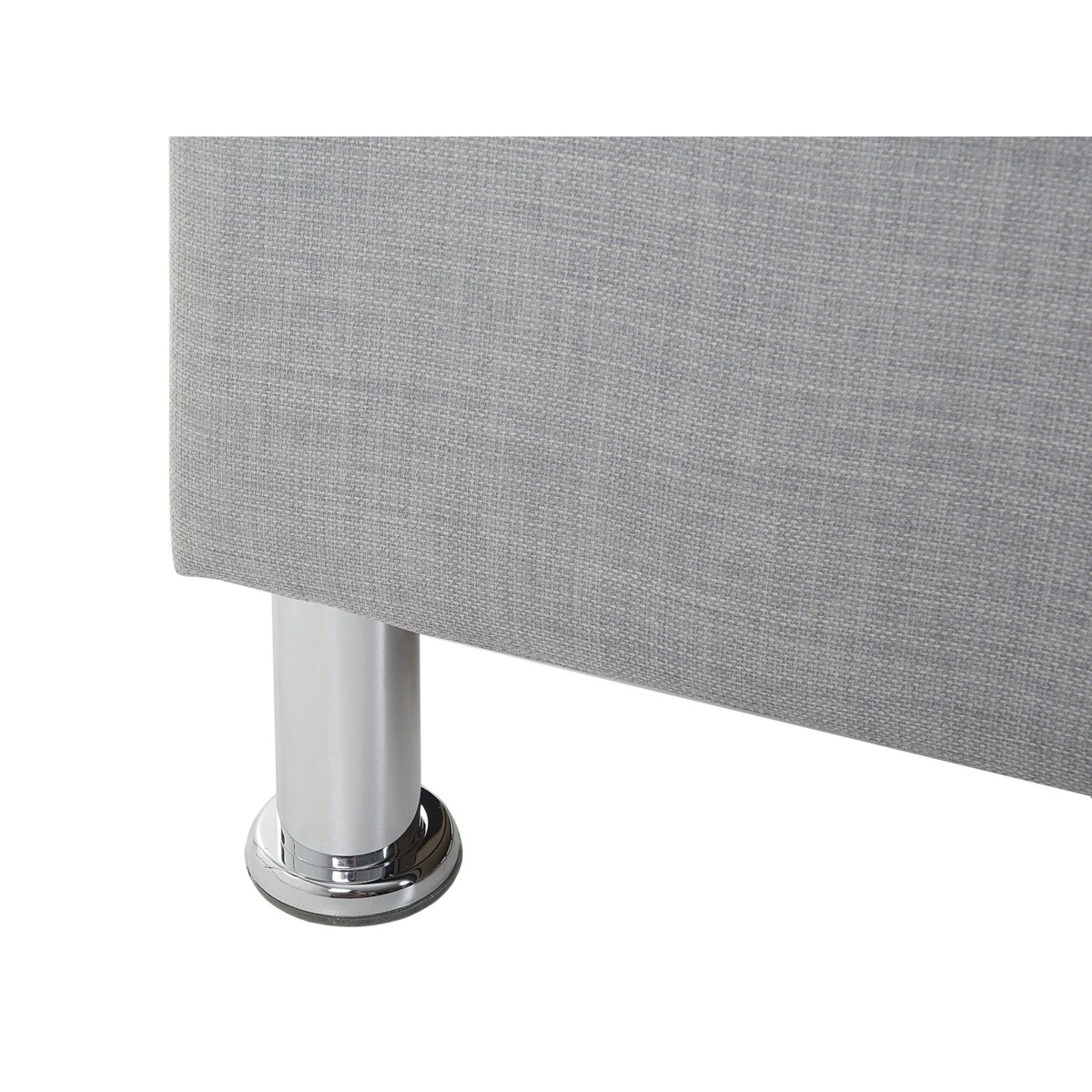 Łóżko z pojemnikiem tapicerowane 160 x 200 cm szare METZ