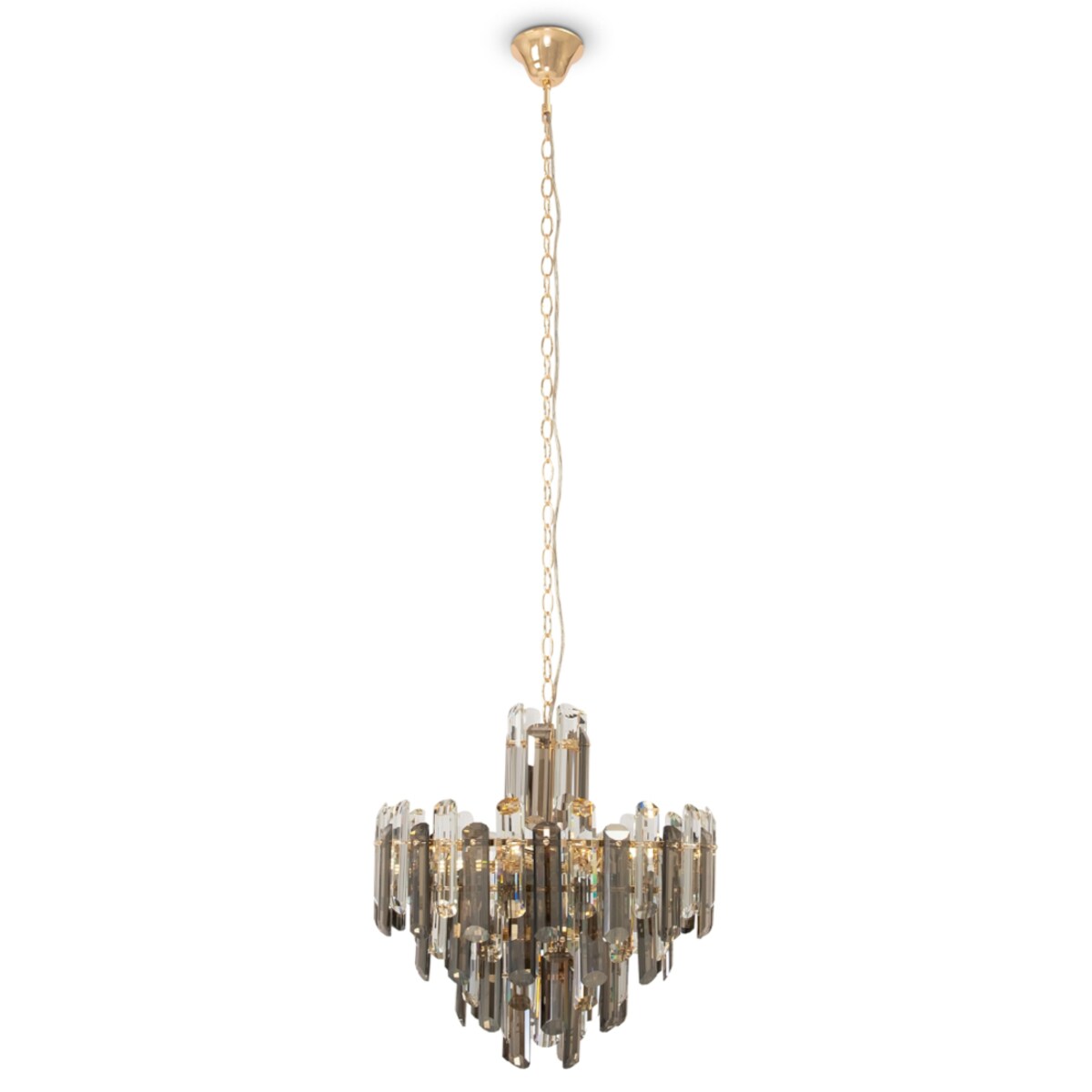 Pałacowy żyrandol Flare DIA200PL-06G kryształy złote