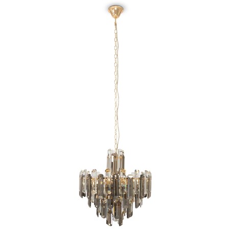 Pałacowy żyrandol Flare DIA200PL-06G kryształy złote