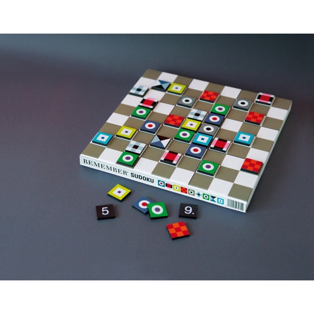 Łamigłówka japońska "Sudoku" dla dzieci, gra 2w1 klasyczna oraz obrazkowa układanka z drewna, REMEMBER