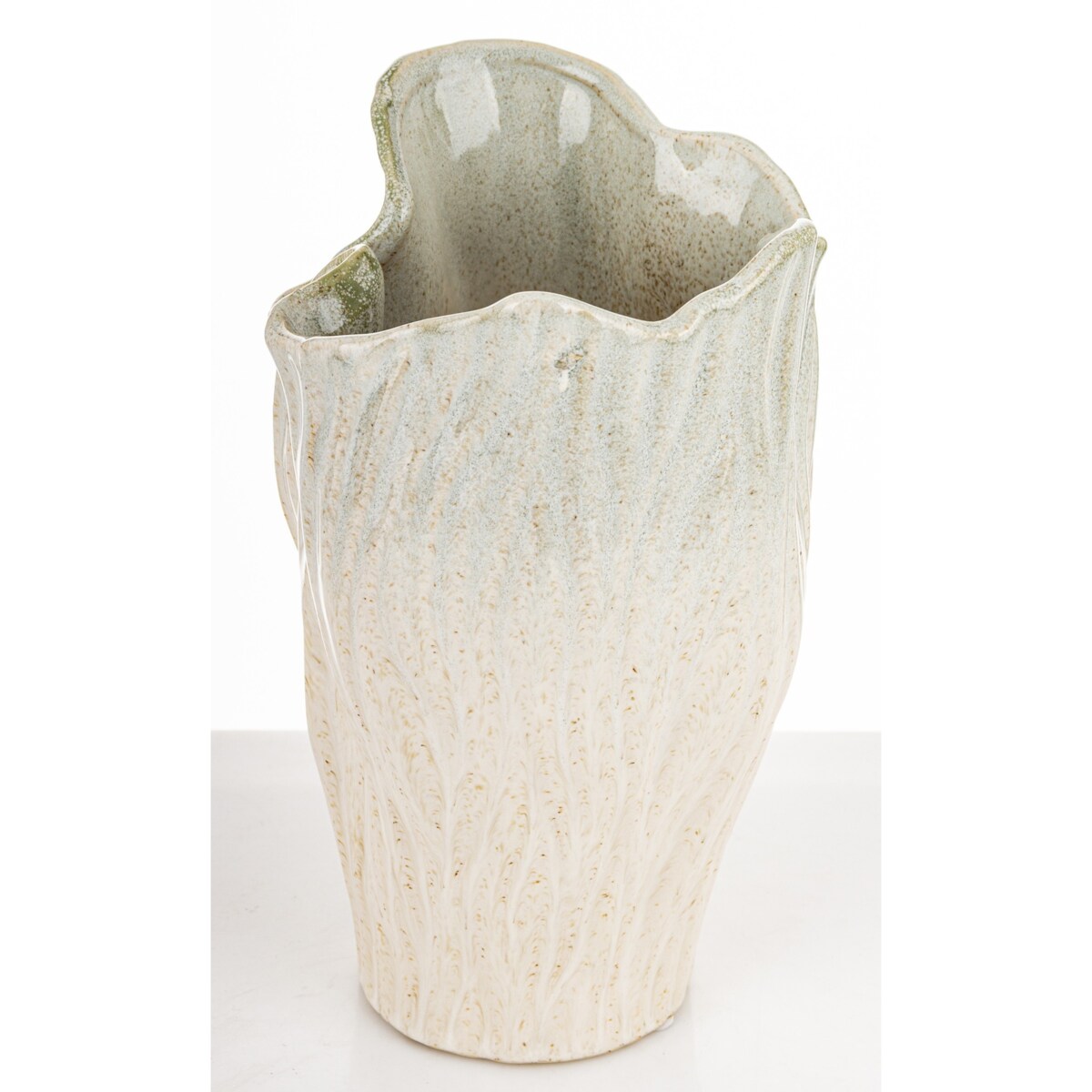 Wazon ceramiczny 25x16x15 cm VAZA beżowy