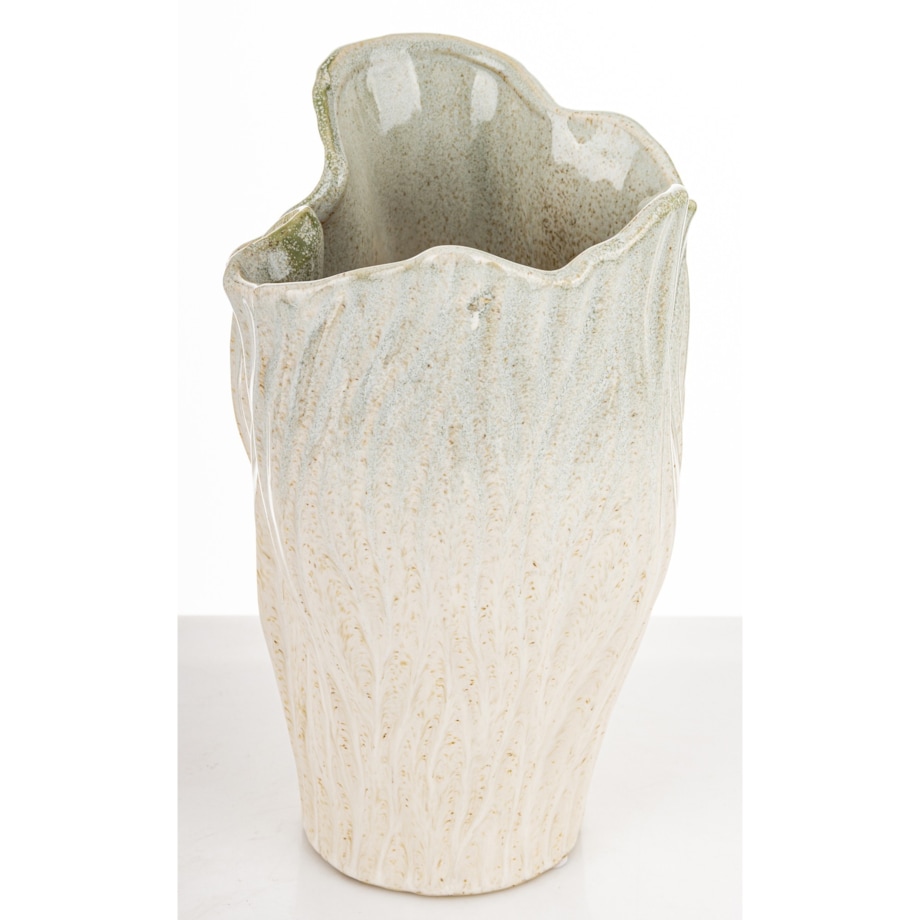 Wazon ceramiczny 25x16x15 cm VAZA beżowy