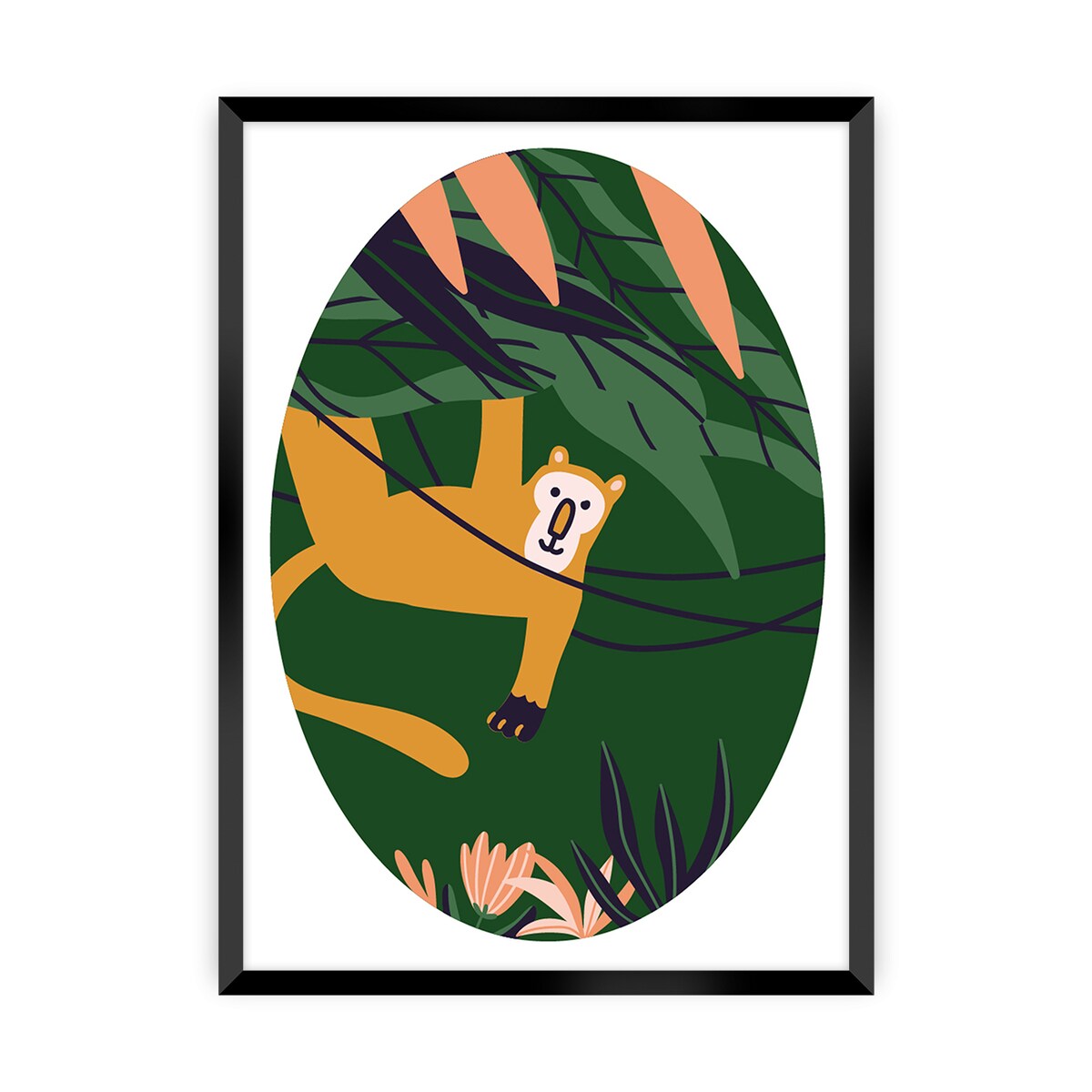 Obrazek Jungle Life monkey, 30 x 40