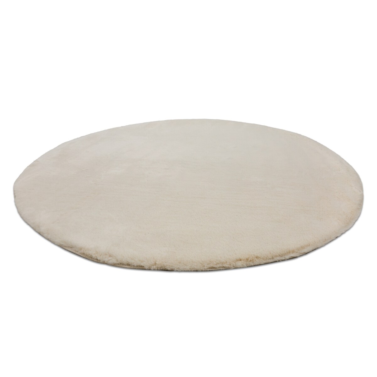 Dywan BUNNY koło beż IMITACJA FUTRA koło 160 cm