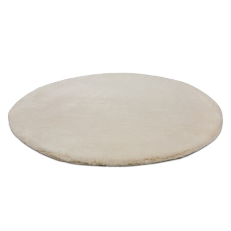 Dywan BUNNY koło beż IMITACJA FUTRA koło 160 cm