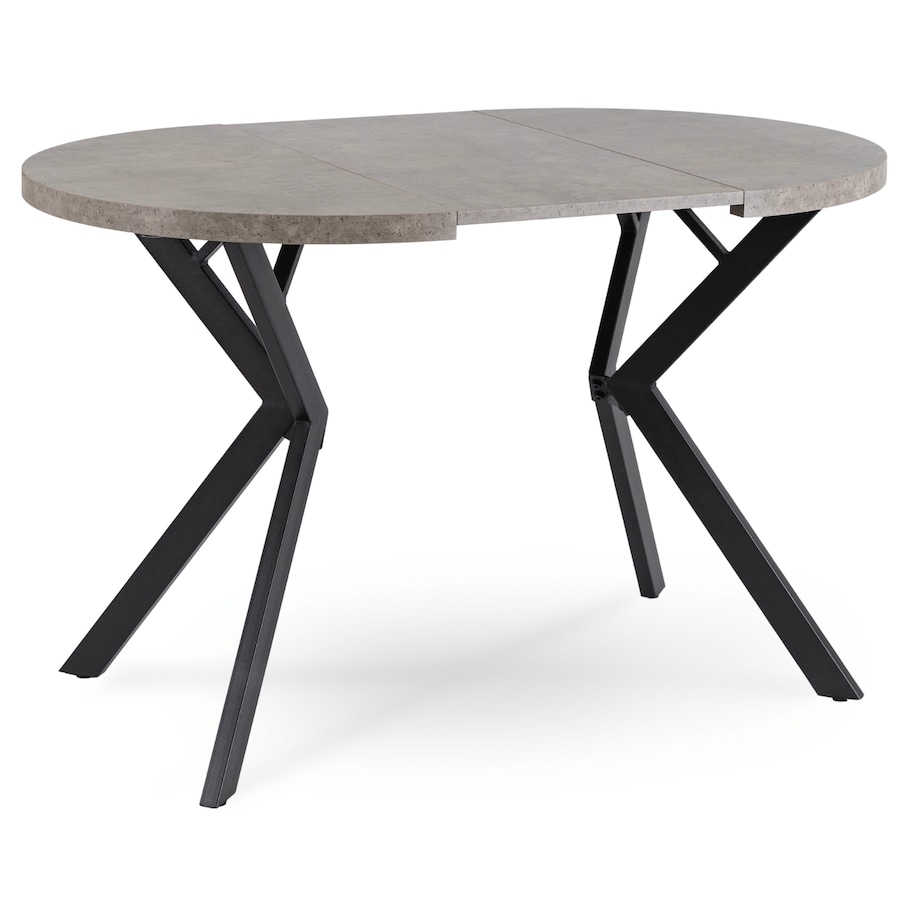 Stół okrągły rozkładany do jadalni beton 80-160 cm nowoczesny DORIAN