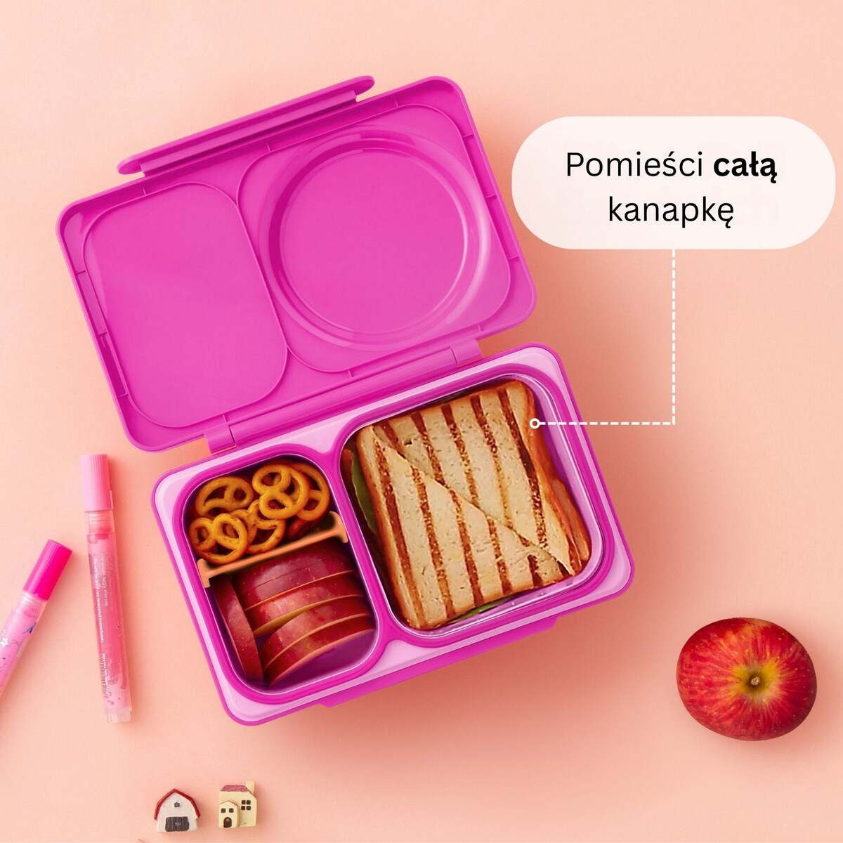OMIE OMIEBOX UP lunch box z termosem, Pop Pink