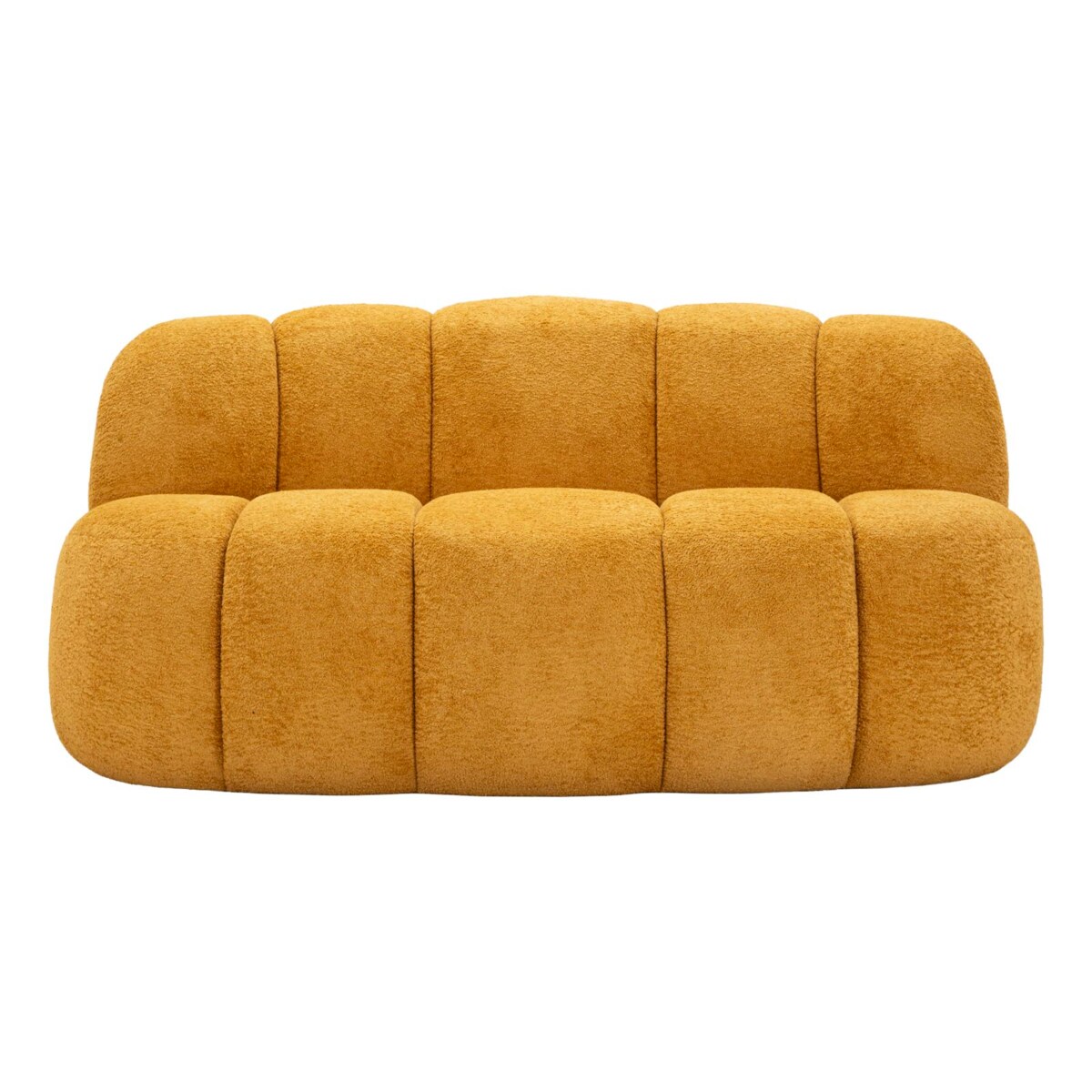 Sofa Ball, kolor musztardowy, poliester i sklejka, 145 x 80 x 69 cm, do salonu, Mauro Ferretti