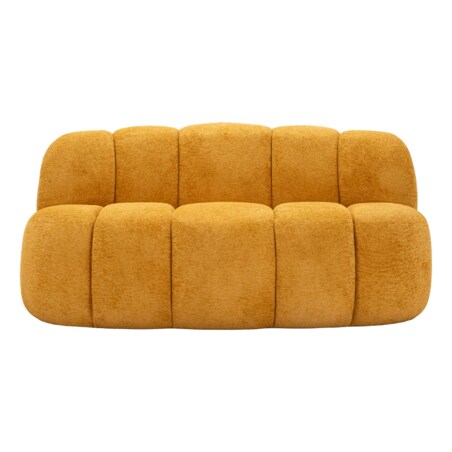 Sofa Ball, kolor musztardowy, poliester i sklejka, 145 x 80 x 69 cm, do salonu, Mauro Ferretti