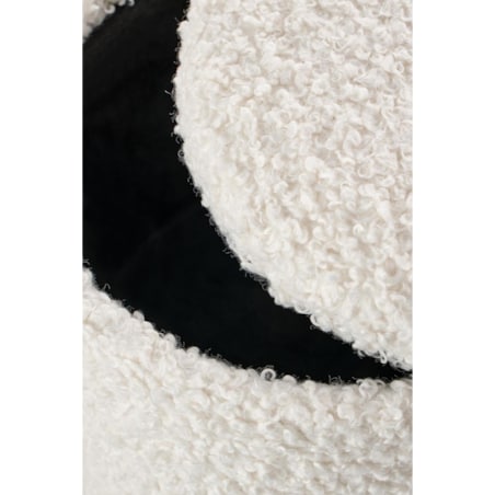 ZESTAW 2 PUF Nacun beżowe bouclé ZE SCHOWKIEM okrągłe