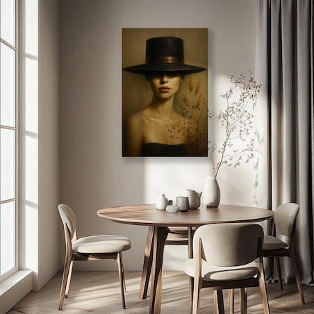 Obraz Czarny Kapelusz 70cm x 90cm