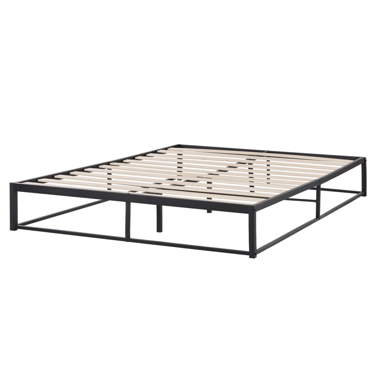 Łóżko metalowe 160 x 200 cm czarne VIRY