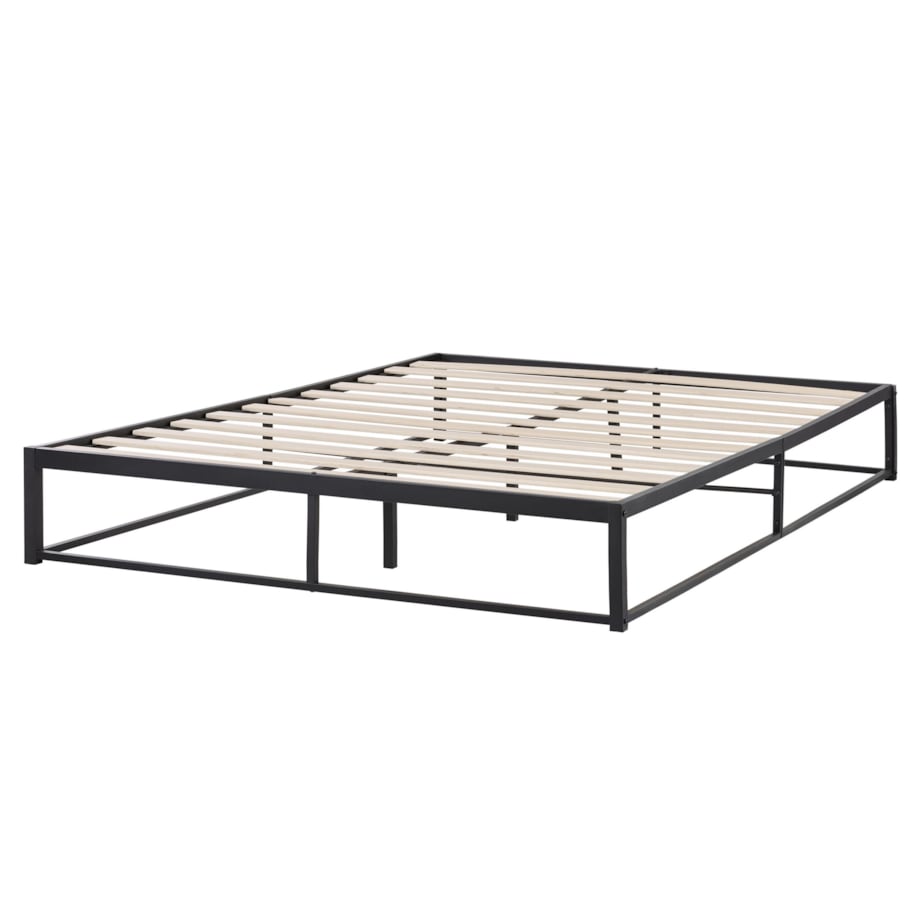 Łóżko metalowe 160 x 200 cm czarne VIRY