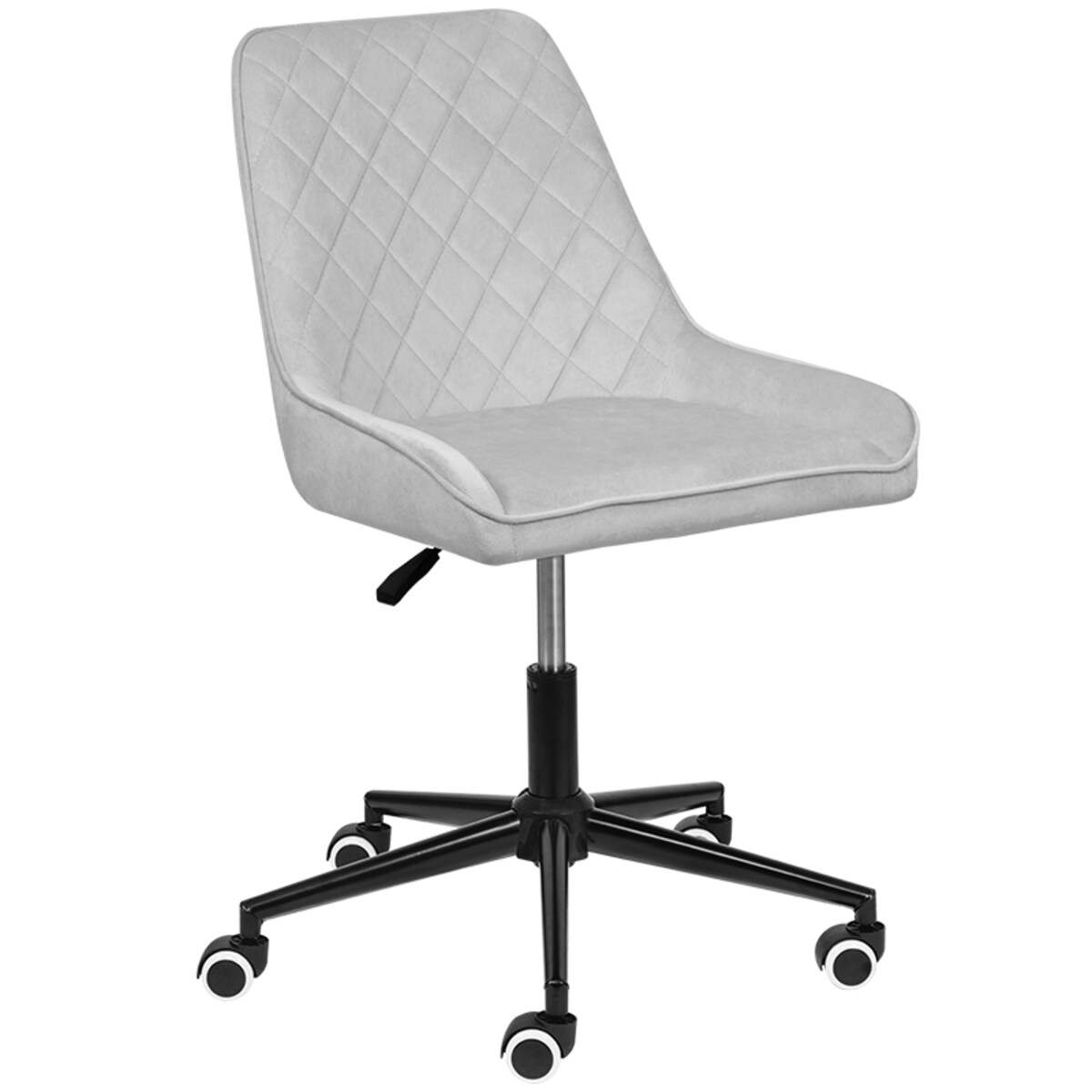 Fotel biurowy krzesło obrotowe regulowane szare do biurka
