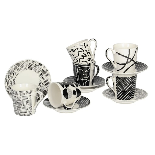 Zestaw filiżanek Contraria 100ml, 8 x 6 x 7 cm