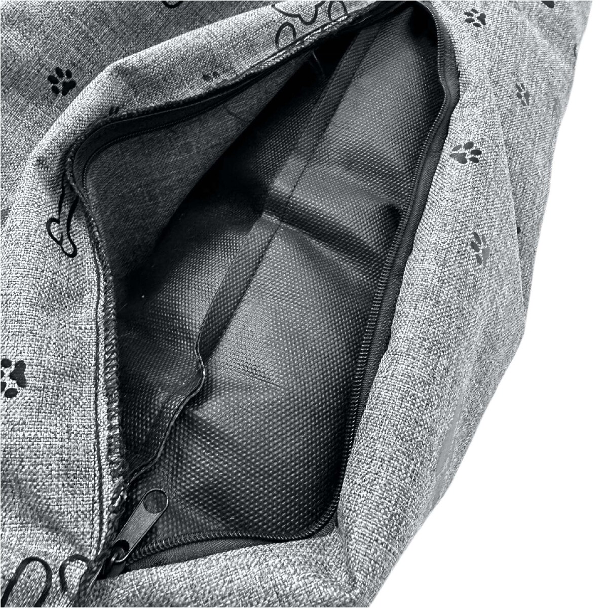 Legowisko Dla Psa Kanapa Posłanie 100X75 Cm Wodoodporne Poduszki Pikowane Kość Czarna