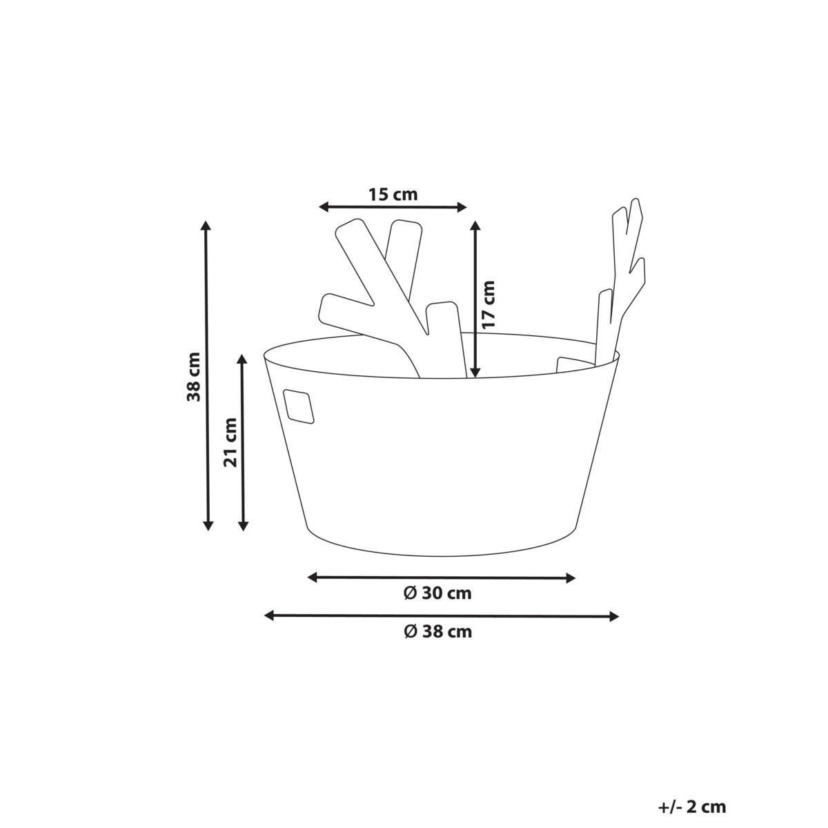 Kosz RENNE Hiacynt wodny Naturalny