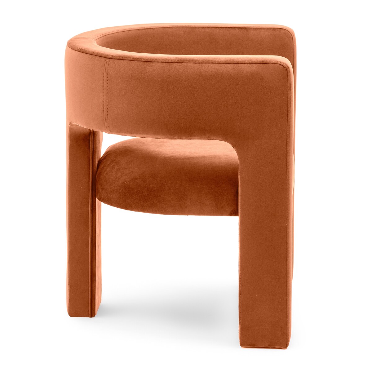 Fotel wypoczynkowy aksamitny miedziany Tiana