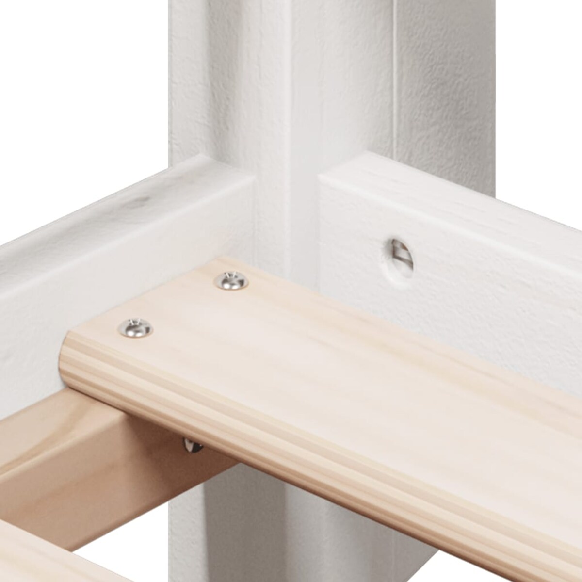 vidaXL Łóżko z piętrem i daszkiem, białe, 90x190 cm, drewno sosnowe