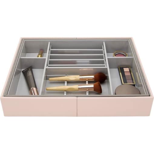 Organizer do szuflady na kosmetyki Stackers różowy
