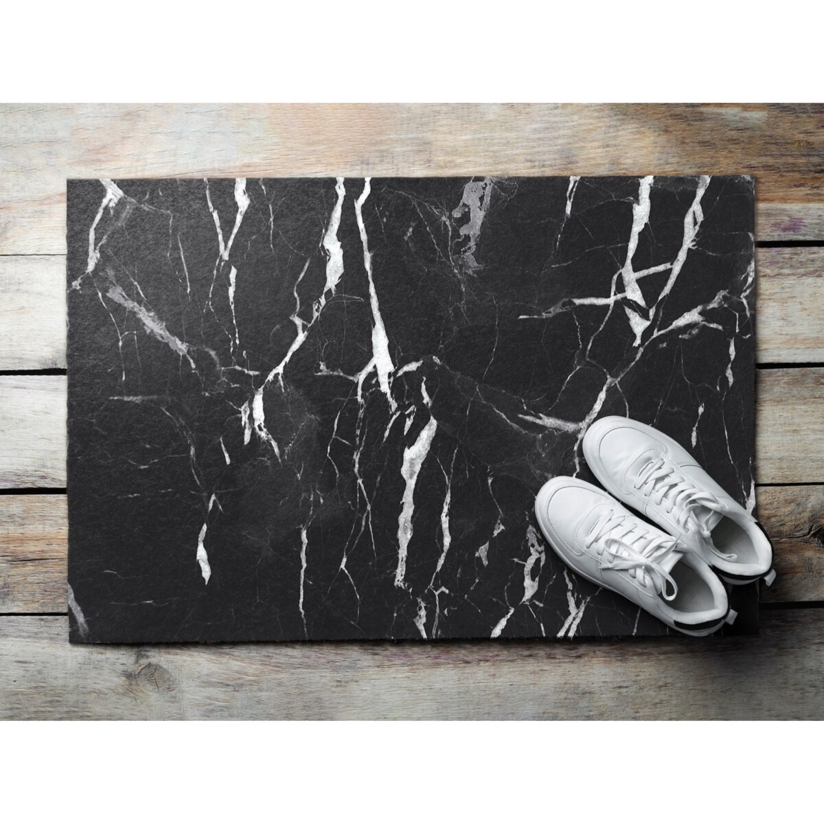 Wycieraczka zewnętrzna Czarno-biały marmur 60x40cm
