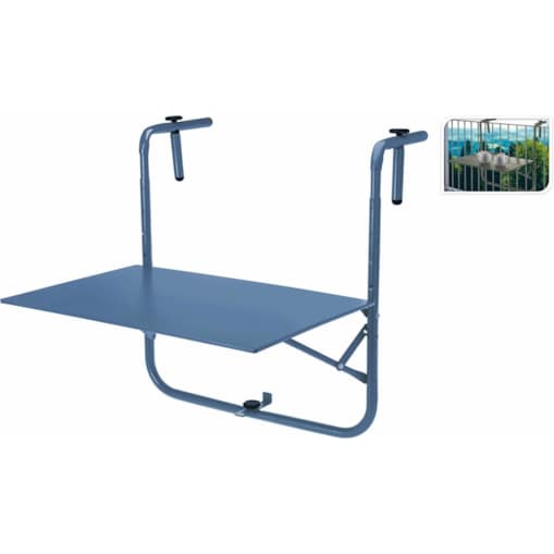 STOLIK BALKONOWY Zola niebieski METALOWY WISZĄCY