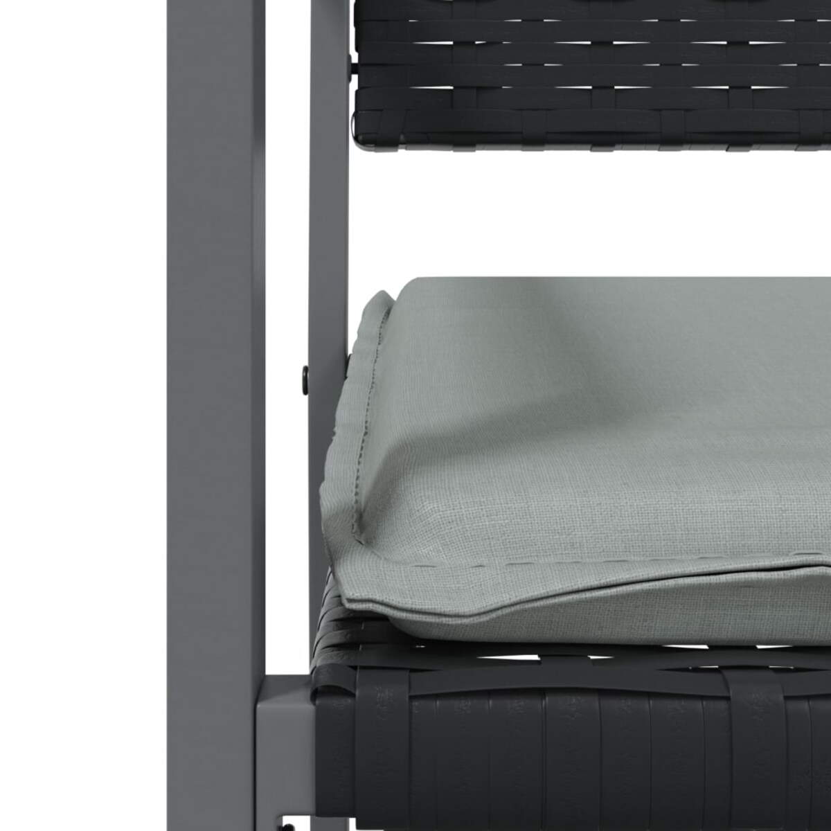 vidaXL 3-cz. zestaw mebli ogrodowych z poduszkami, polirattan i stal