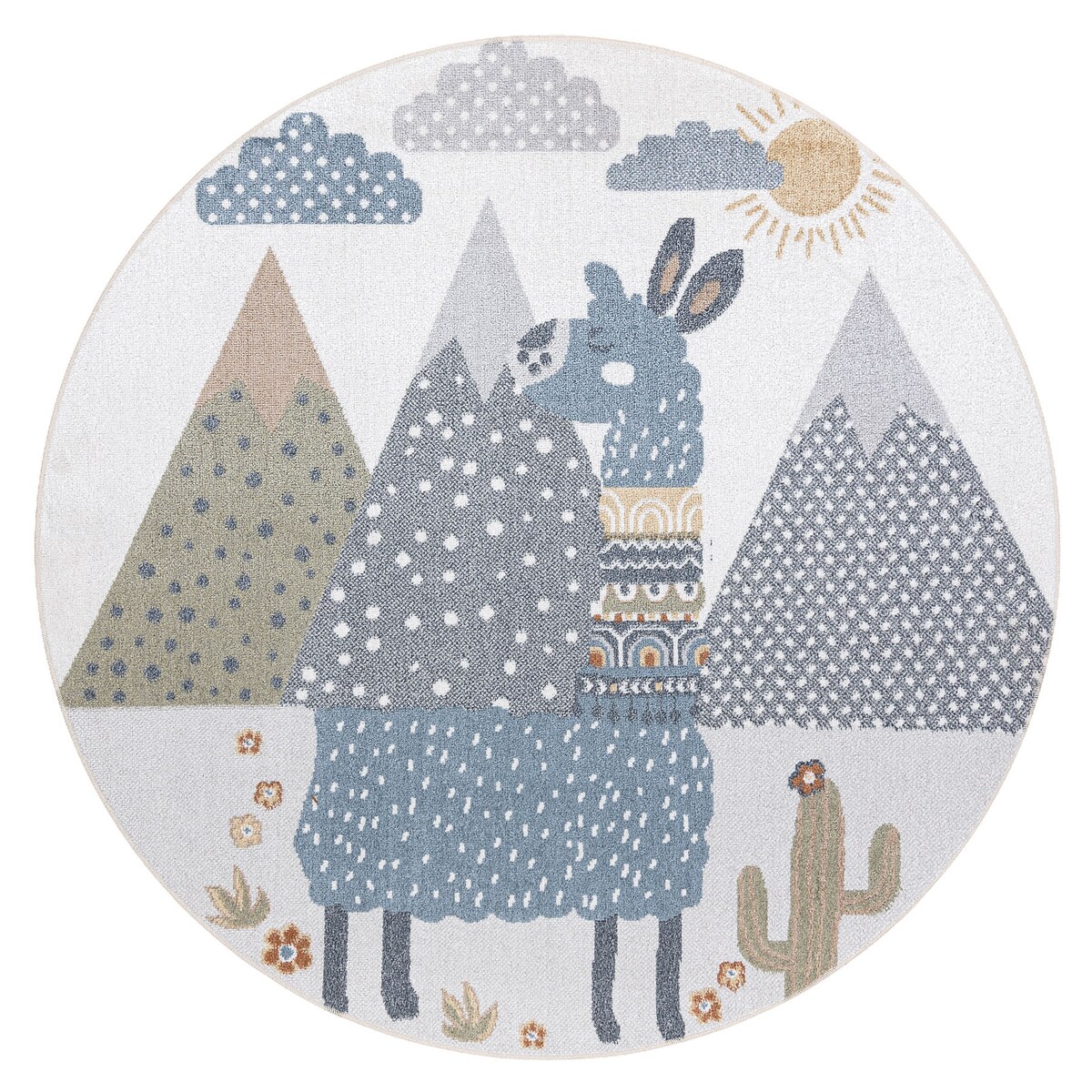 Dywan BONO 8275 koło Lama kremowy / jasny koło 140 cm