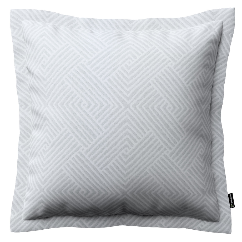 Poszewka Mona na poduszkę 45x45 szaro-białe wzory geometryczne