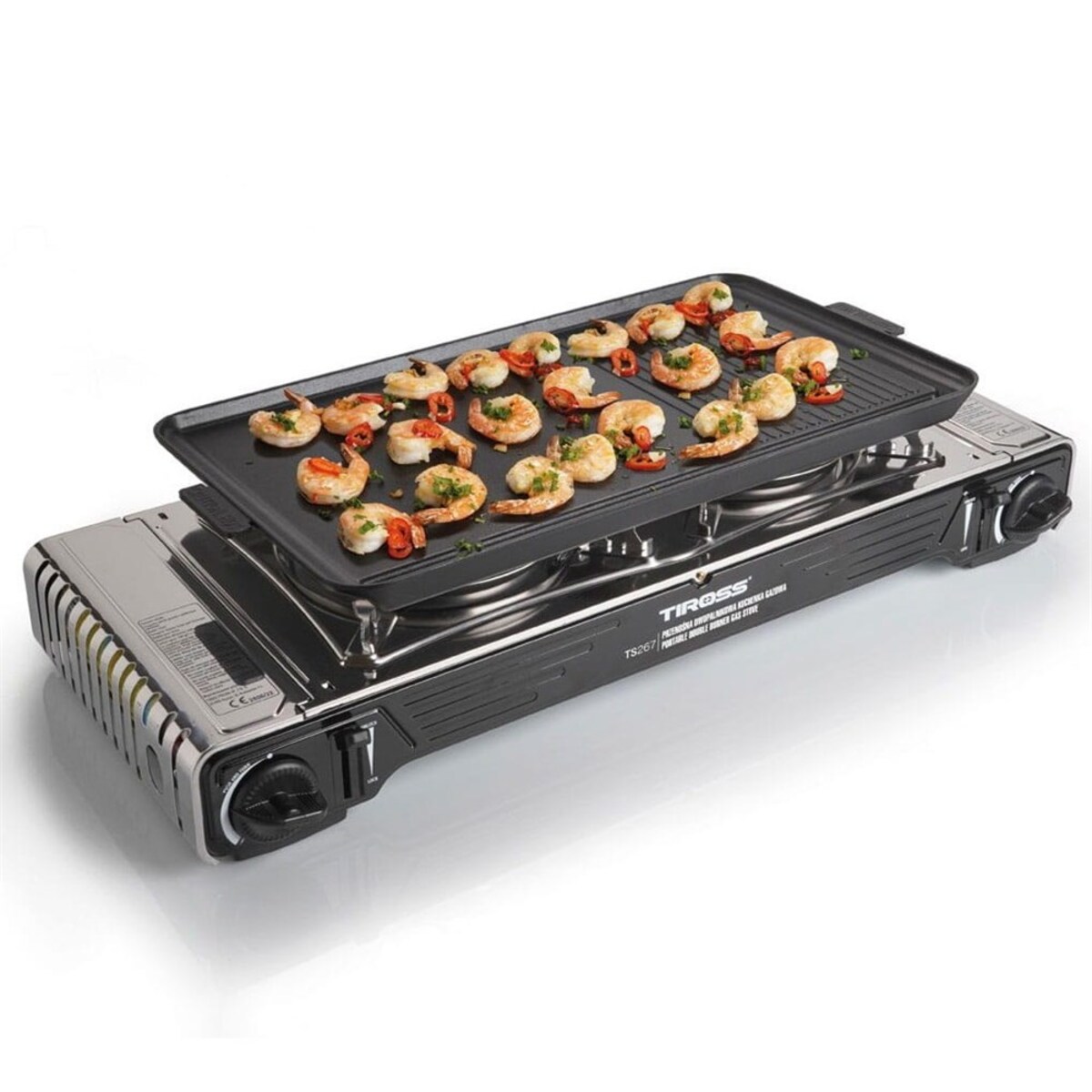 Tiross kuchenka turystyczna gazowa podwójna 2.2kw TS267