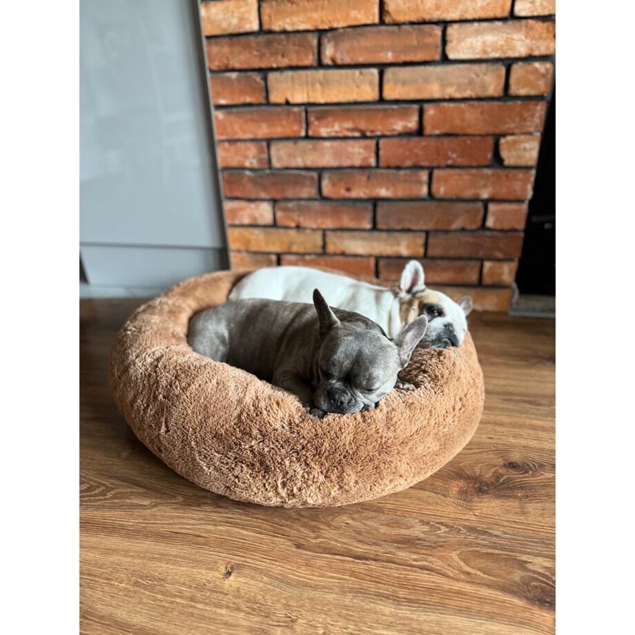 Legowisko pluszowe dla kota lub psa FUZZY, 70 cm, Toffee