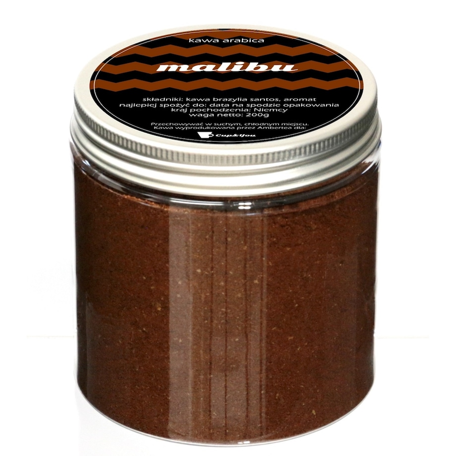 Kawa aromatyzowana o smaku MALIBU mielona deserowa ARABICA Cup&You 200g na prezent upominek dla kobiety mężczyzny faceta mamy taty żony męża