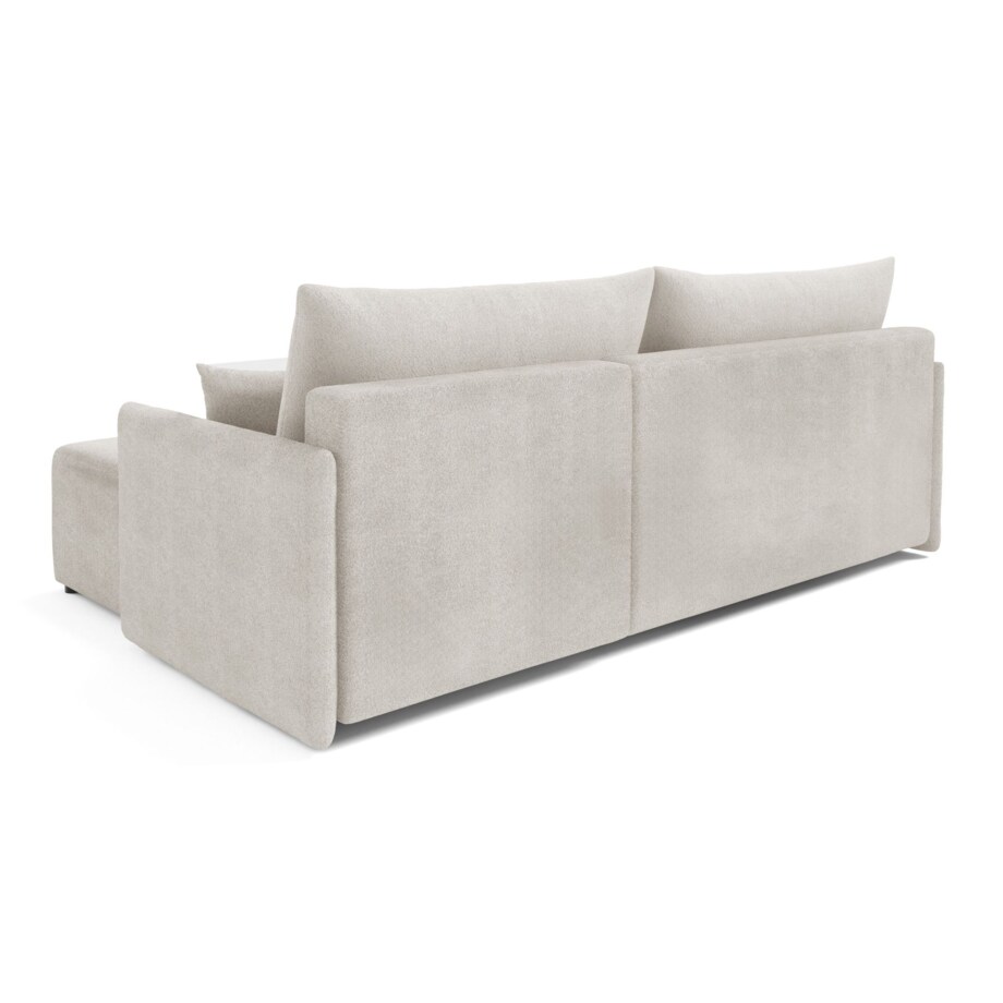 Narożnik z funkcją spania VALIA i pojemnikiem na pościel, zielony