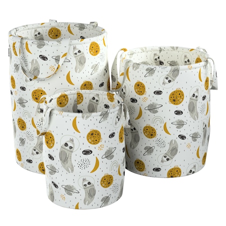 Kosz na zabawki Tobi, biało-szara, 40x60cm, Magic Collection