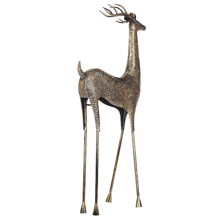 Dekoracja świąteczna podłogowa PELLO Renifer 126 cm Złoty