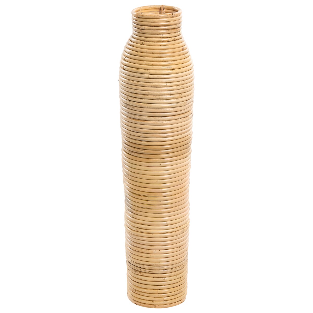 Wazon dekoracyjny PREMANA Rattan 55 cm Naturalny
