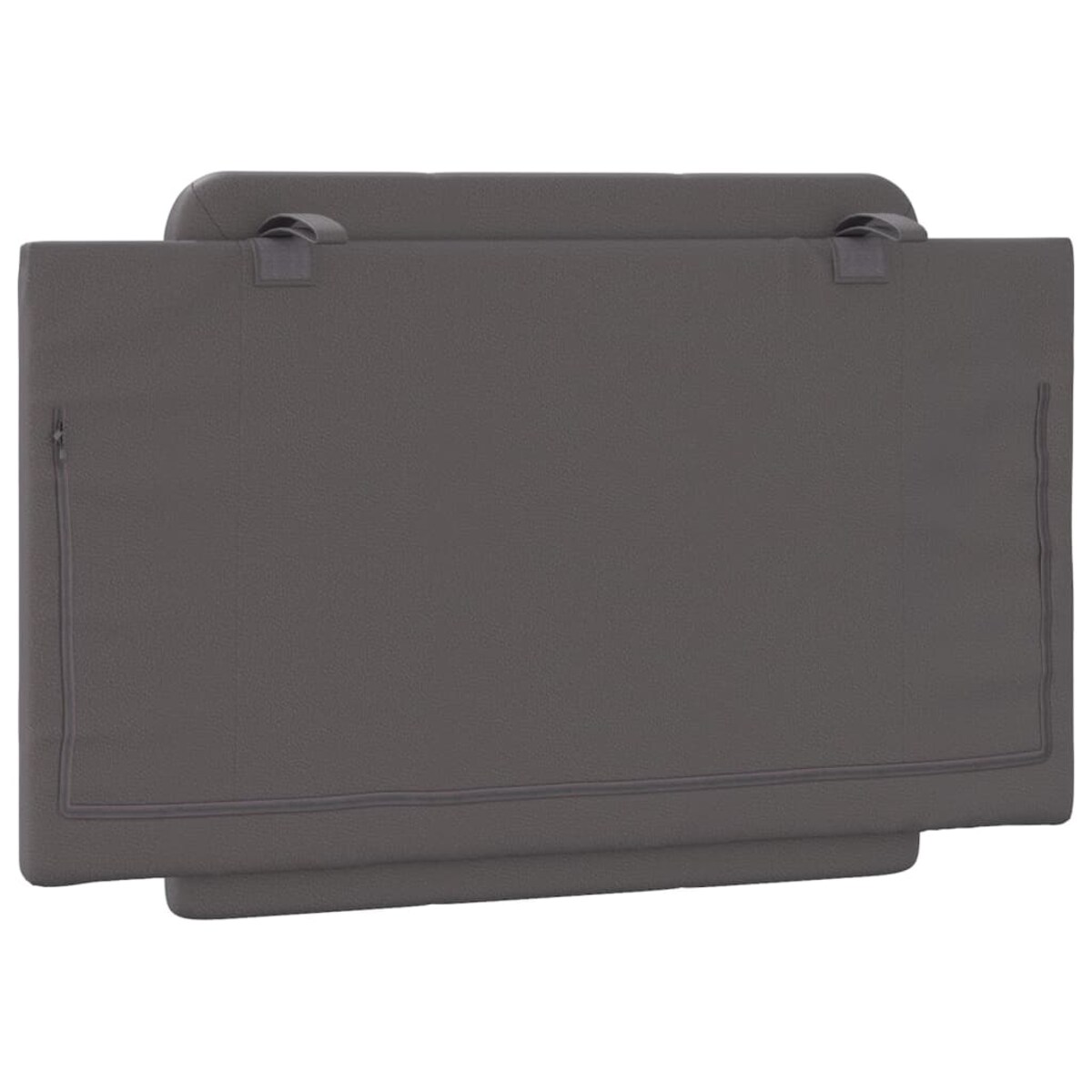 vidaXL Poduszka na wezgłowie, Zadar, szara, 90 cm, sztuczna skóra