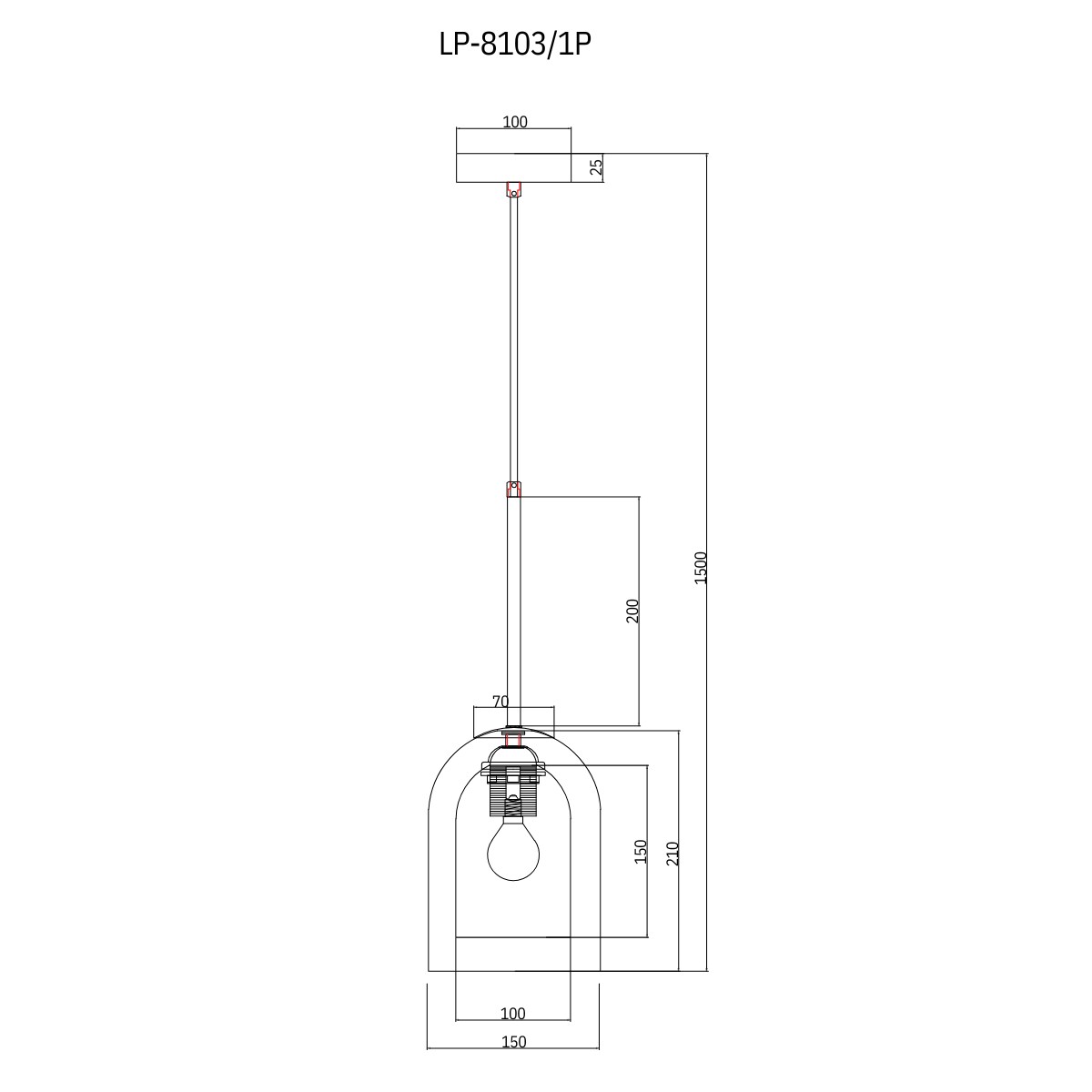 Lampa wisząca Light Prestige Elaris dymny 1 x E27 1 szt.