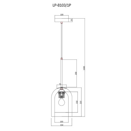 Lampa wisząca Light Prestige Elaris dymny 1 x E27 1 szt.