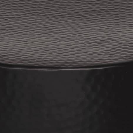 vidaXL Stolik kawowy z młotkowanego aluminium, Ø 50x30 cm, czarny