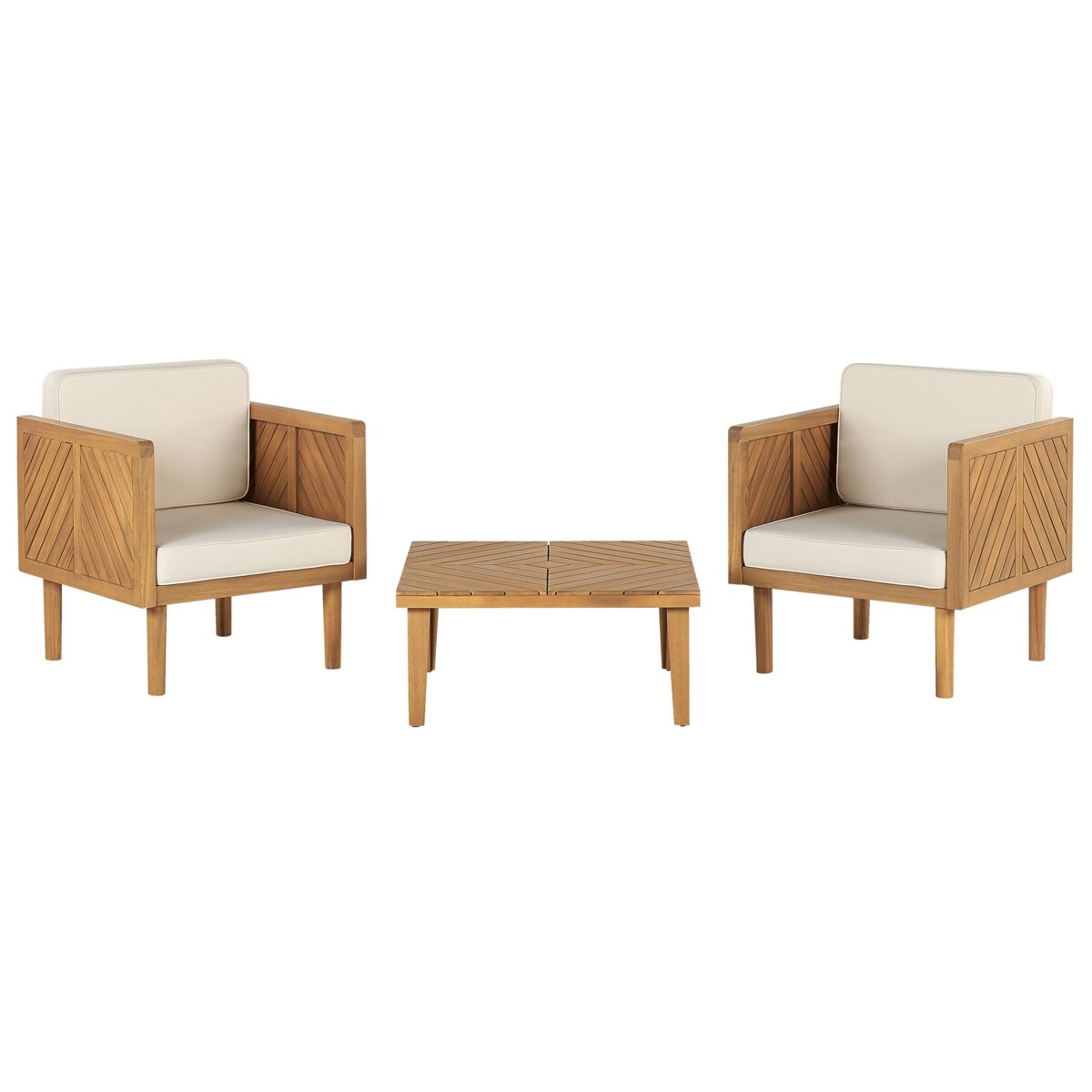 Zestaw mebli balkonowych z poduszkami BARATTI Drewno akacjowe Brązowy