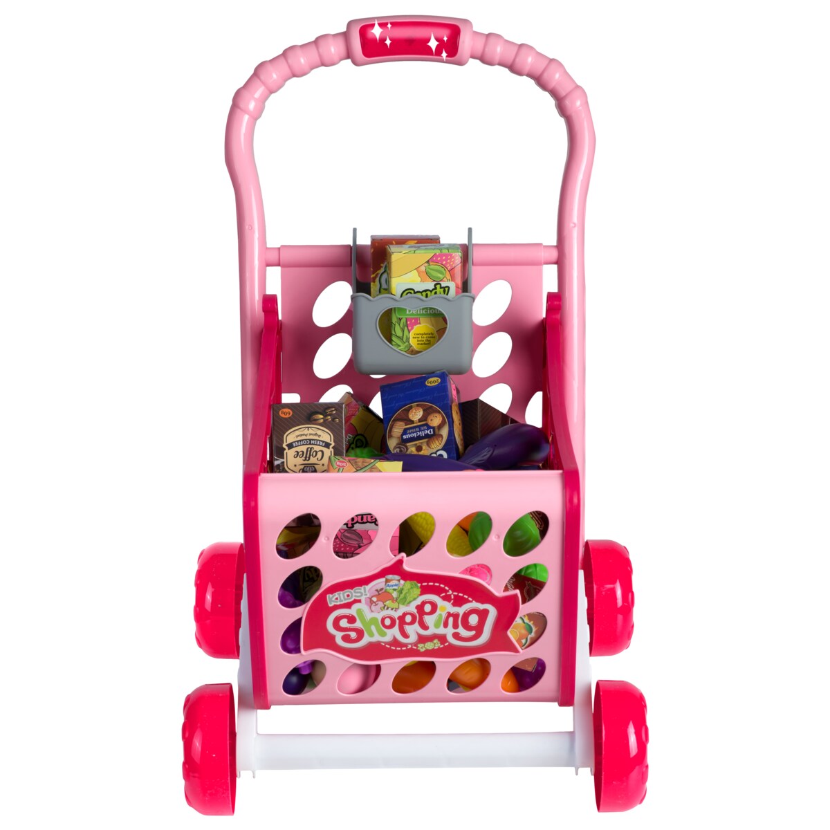 Wózek na zakupy koszyk sklepowy dla dzieci led 3w1 Ricokids