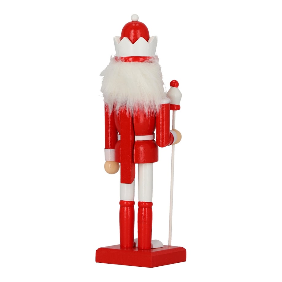 Figurka DZIADEK DO ORZECHÓW 25 cm czerwony w koronie