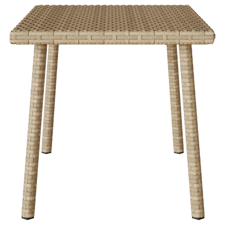 vidaXL Stolik kawowy ogrodowy prostokątny beżowy 60x40x37cm polirattan