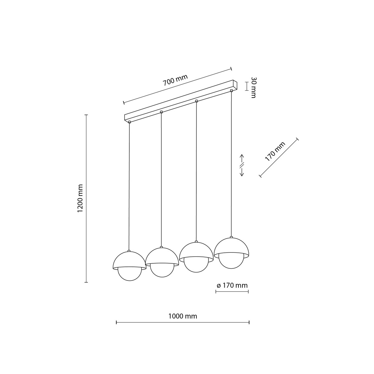 Lampa wisząca BONO BEIGE 10213 TK Lighting beżowo-biała 4xG9 regulowana nowoczesna do salonu i jadalni