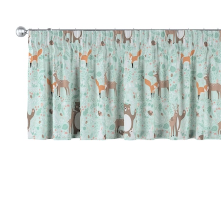 Lambrekin na taśmie marszczącej 130x40 zielony