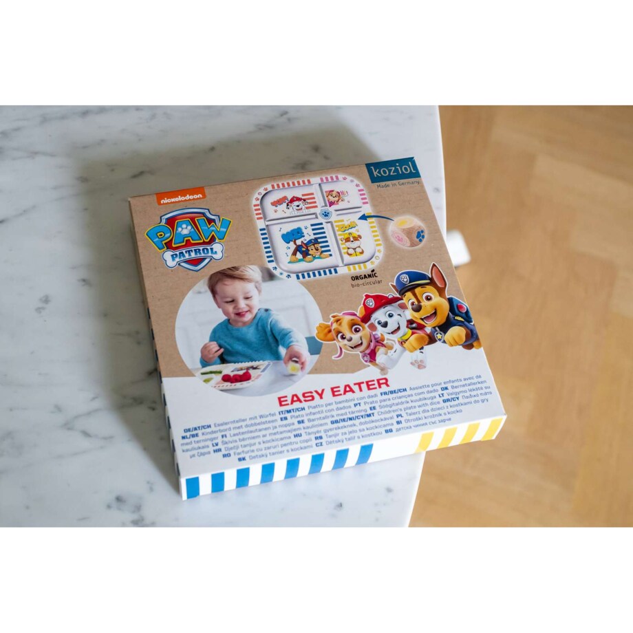 Talerz edukacyjny + kostka do gry, EASY EATER PSI PATROL, KOZIOL