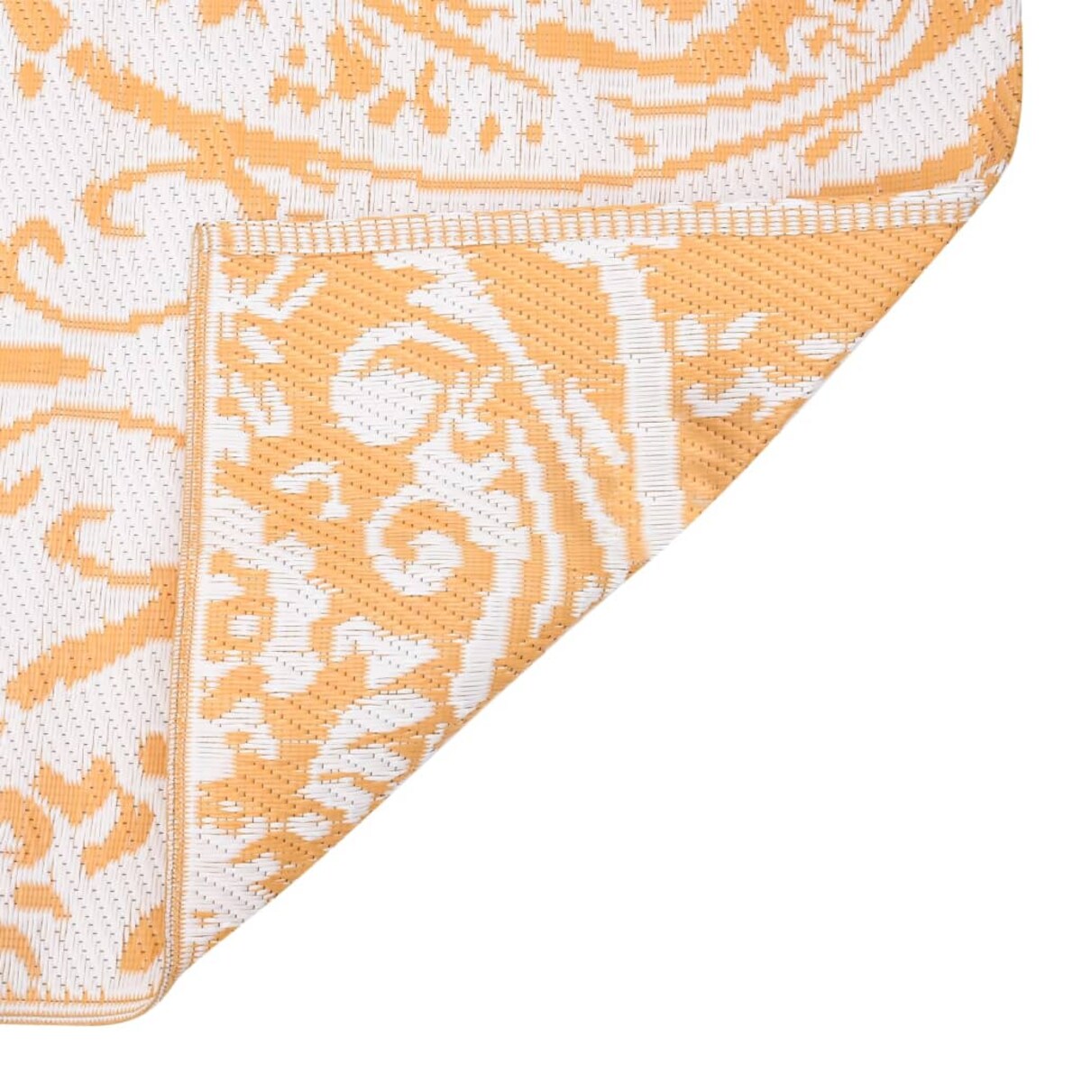 vidaXL Dywan zewnętrzny, ARAKIL żółty, 140 x 200 cm, PP